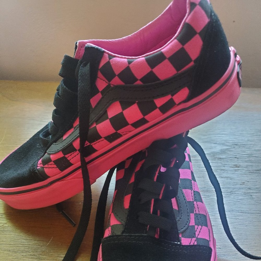 Pink and Black Vans